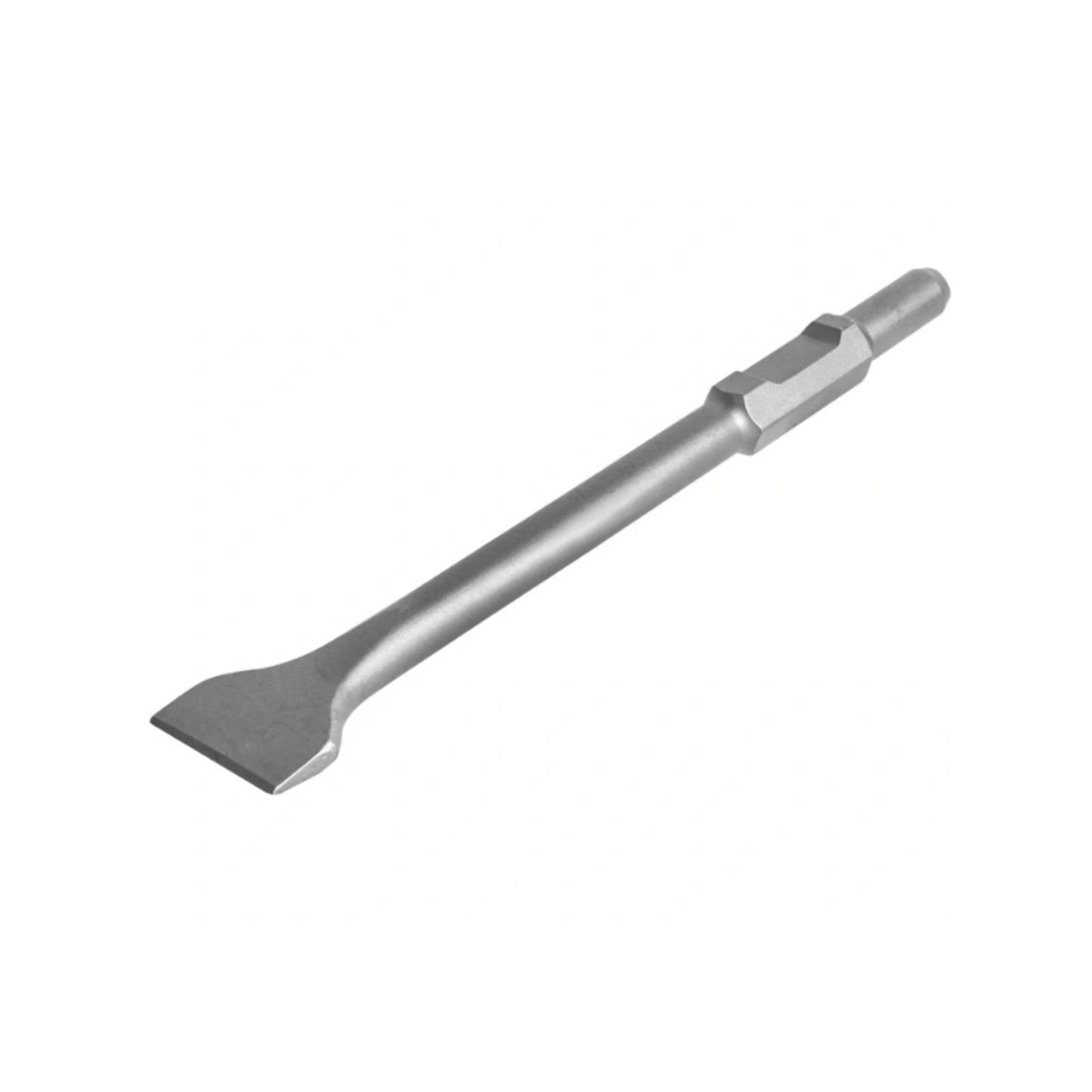 Scalpello piatto con attacco SDS-HEX realizzato in acciaio di qualità 40 x 410 mm