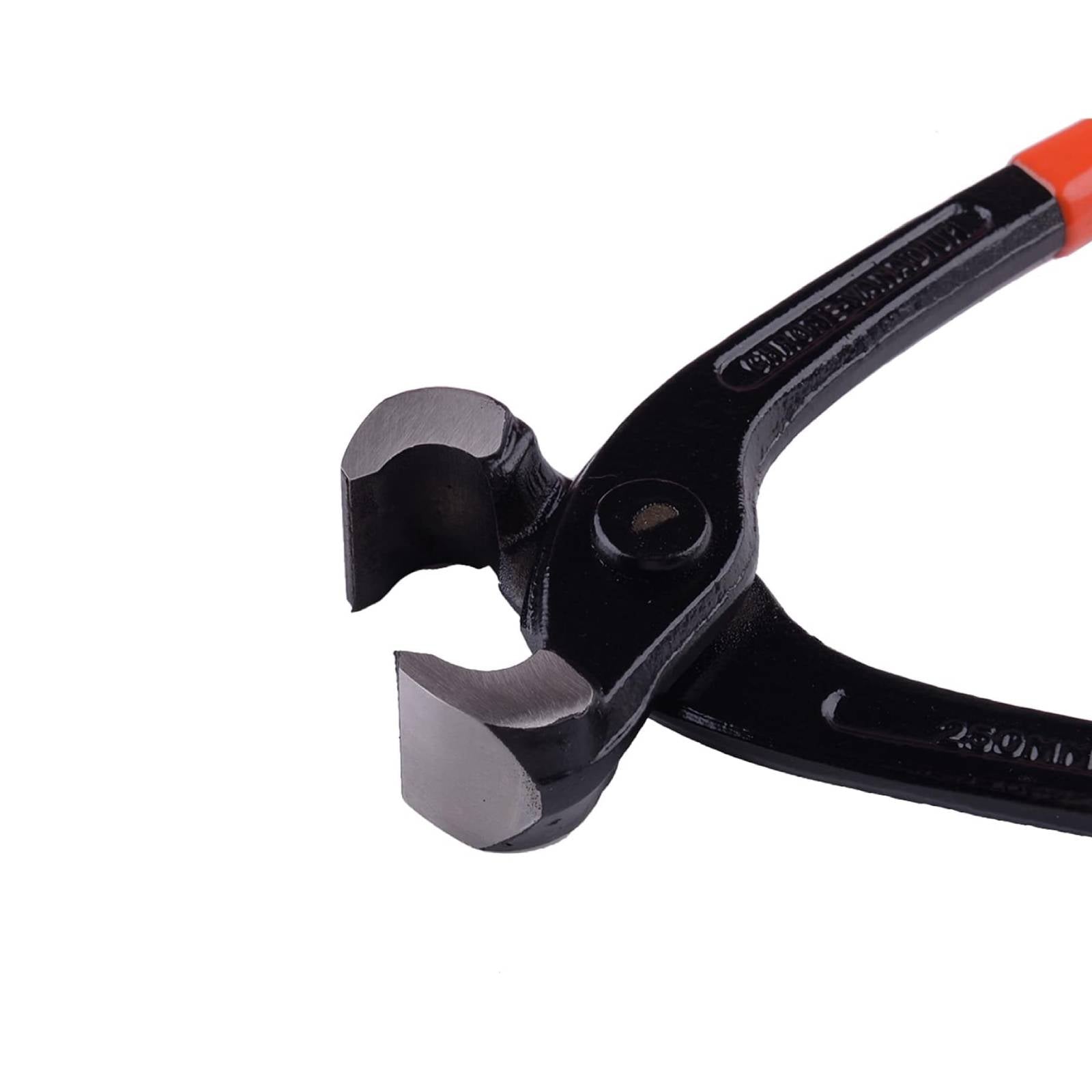 Tenaglia per carpentiere in acciaio con finitura verniciata e manici in plastica
