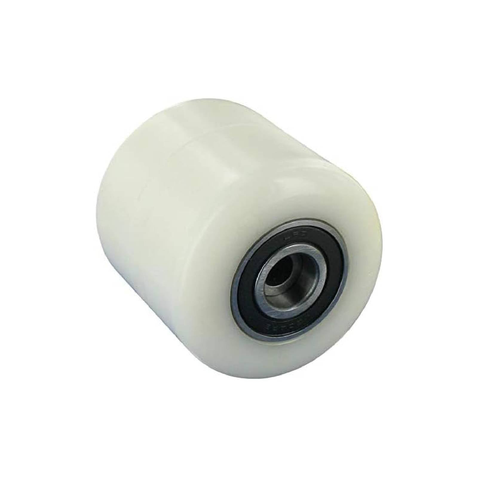 Rullo per transpallet di ricambio rivestito in nylon mozzo su cuscinetti a sfera schermati