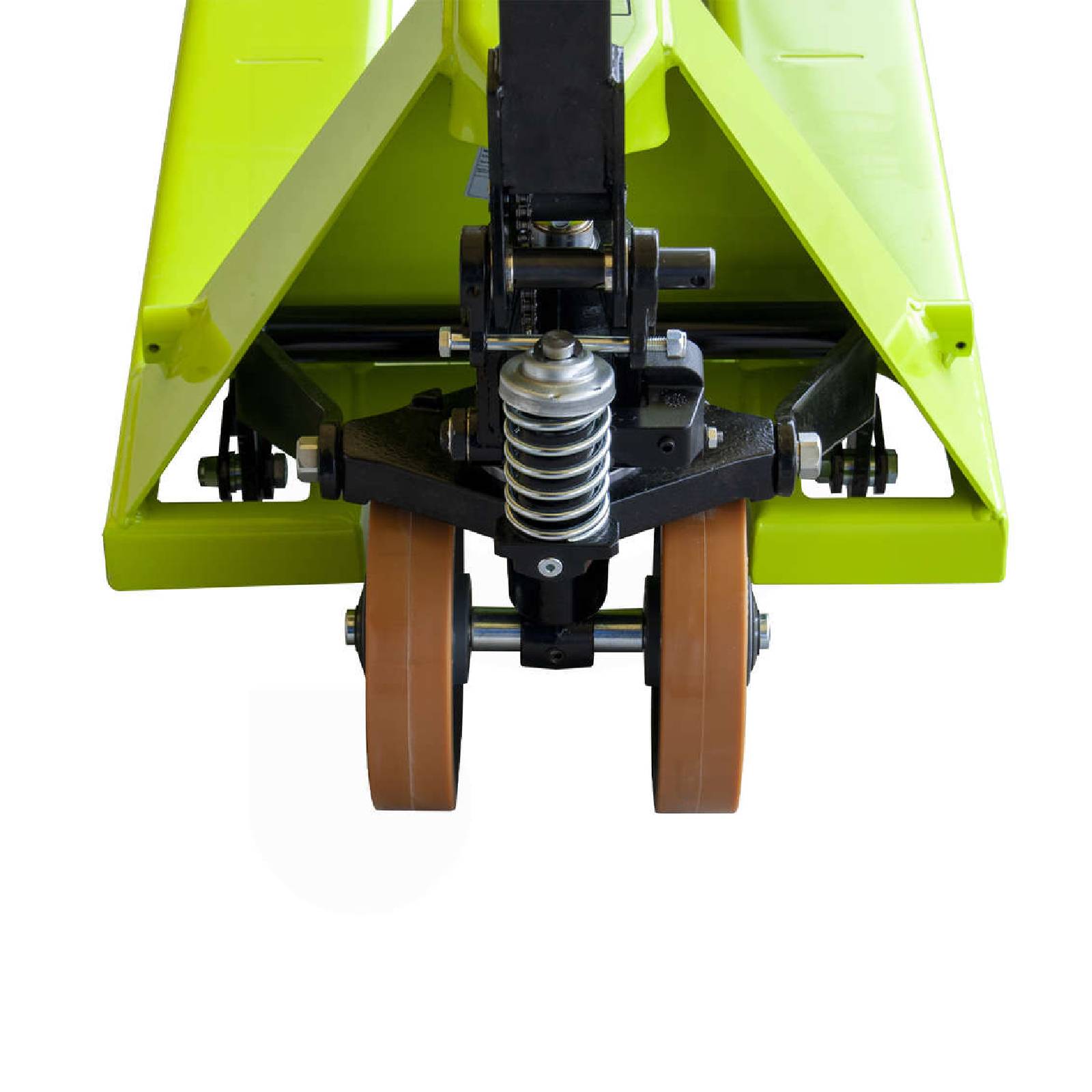 Ruota per transpallet di ricambio con rivestimento rinforzato in poliuretano e nylon nero