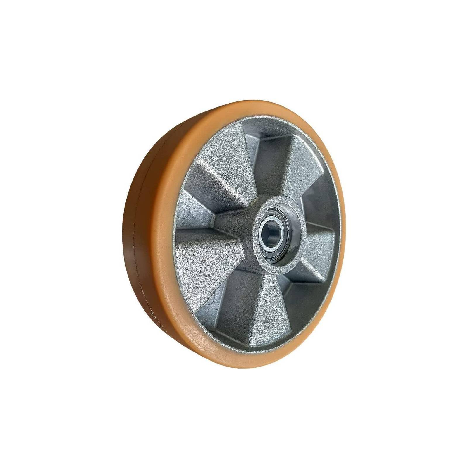 Ruota per transpallet di ricambio con rivestimento in poliuretano avolan e supporto in alluminio 200 x 50 mm