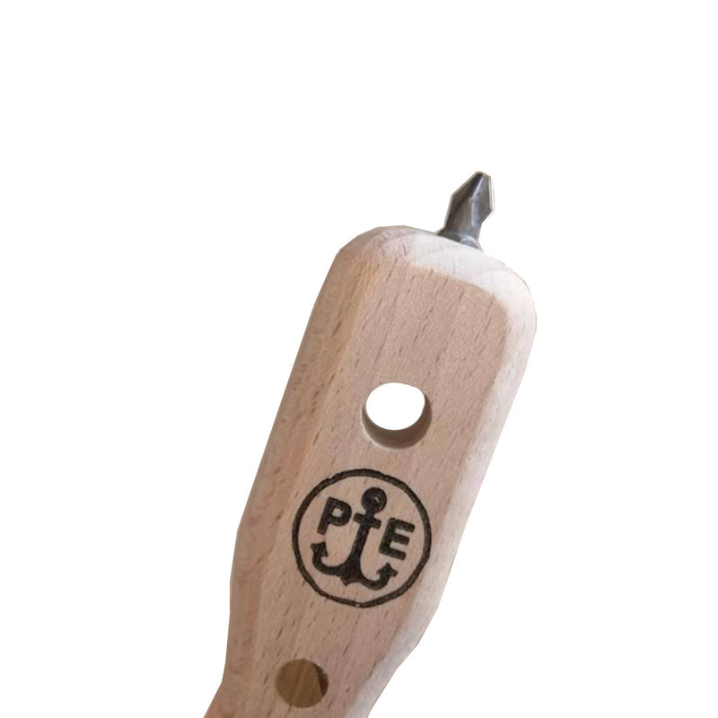 Spatola per stuccatori ART.505/I in acciaio inox e manico in legno con inserto cacciavite a croce