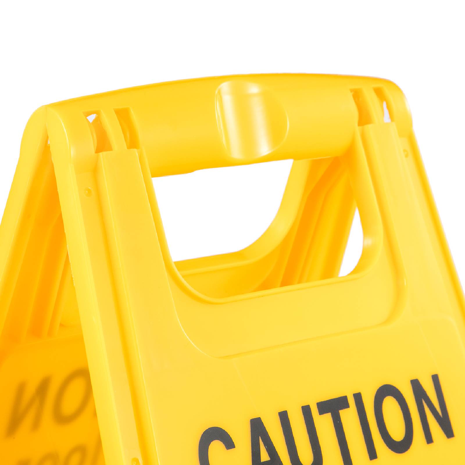 Pannello segnaletico "Attenzione Pavimento Bagnato" realizzato in plastica di colore giallo