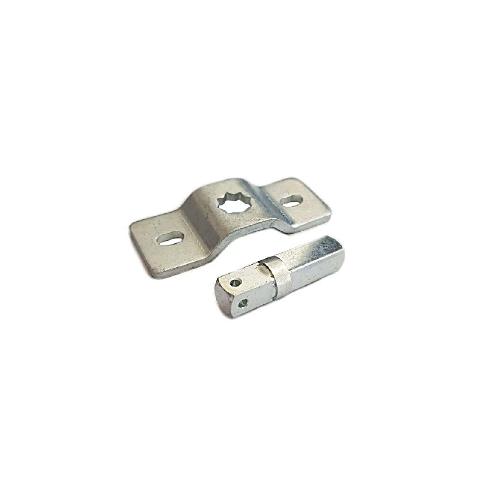 Supporto per fissaggio di motore per tapparelle serie "Revolux 45S" completo di perno quadro