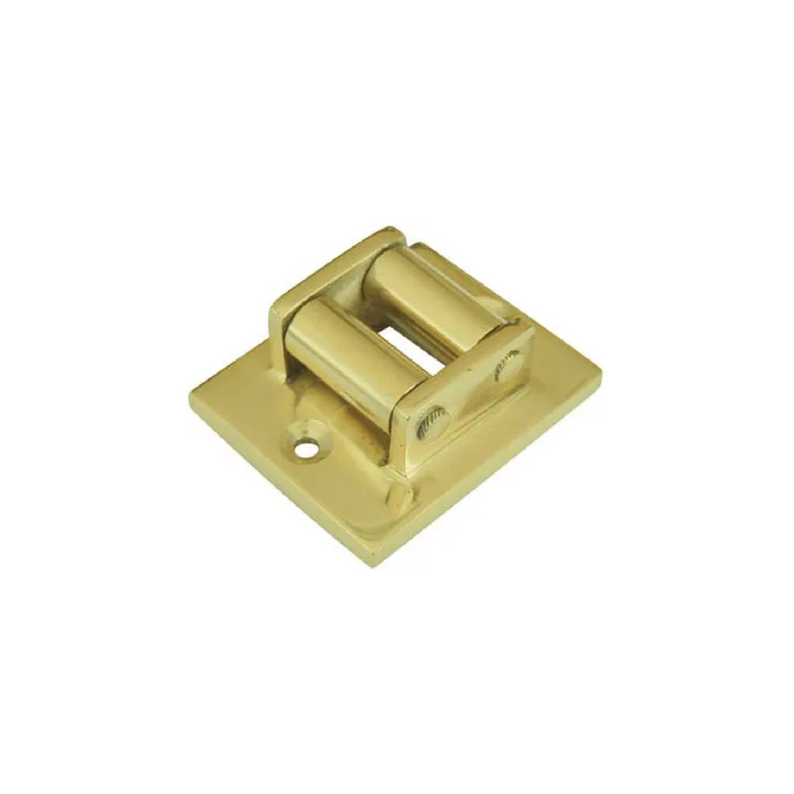 Rullo guidacinghie quadro realizzato in ottone lucido resistente e funzionale 50 x 60 mm