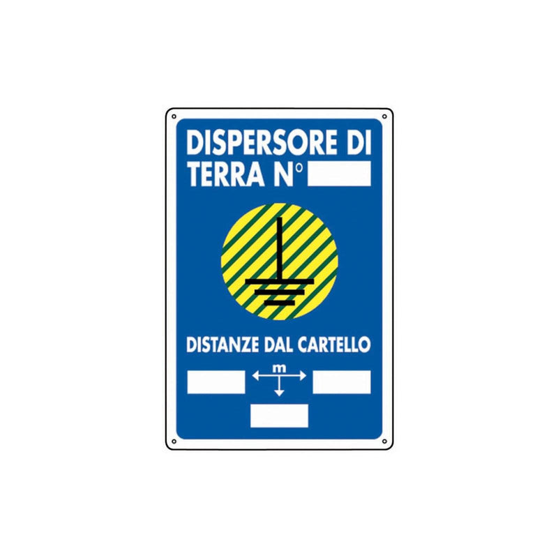 Cartello segnaletico "Dispersore N°" realizzato in pvc con dimensioni 20 x 30 cm