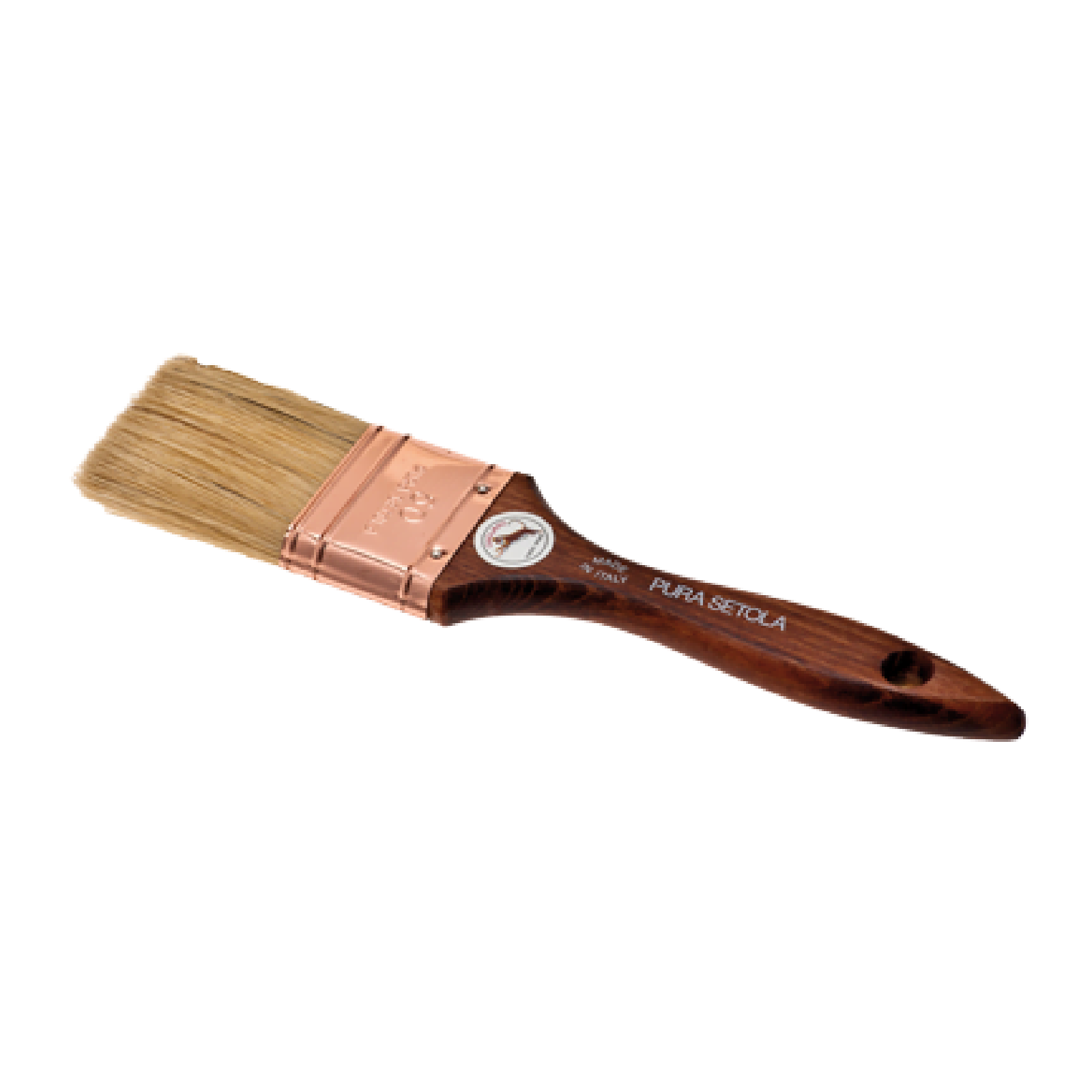 Tripla setola bionda e il manico di legno