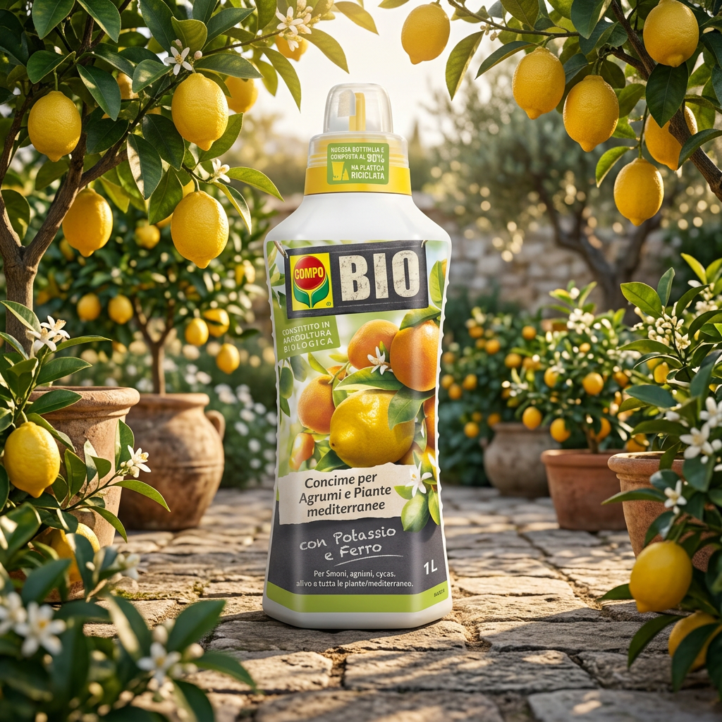 Concime liquido per agrumi e piante mediterranee fertilizzante per Limoni e Cycas 1 lt