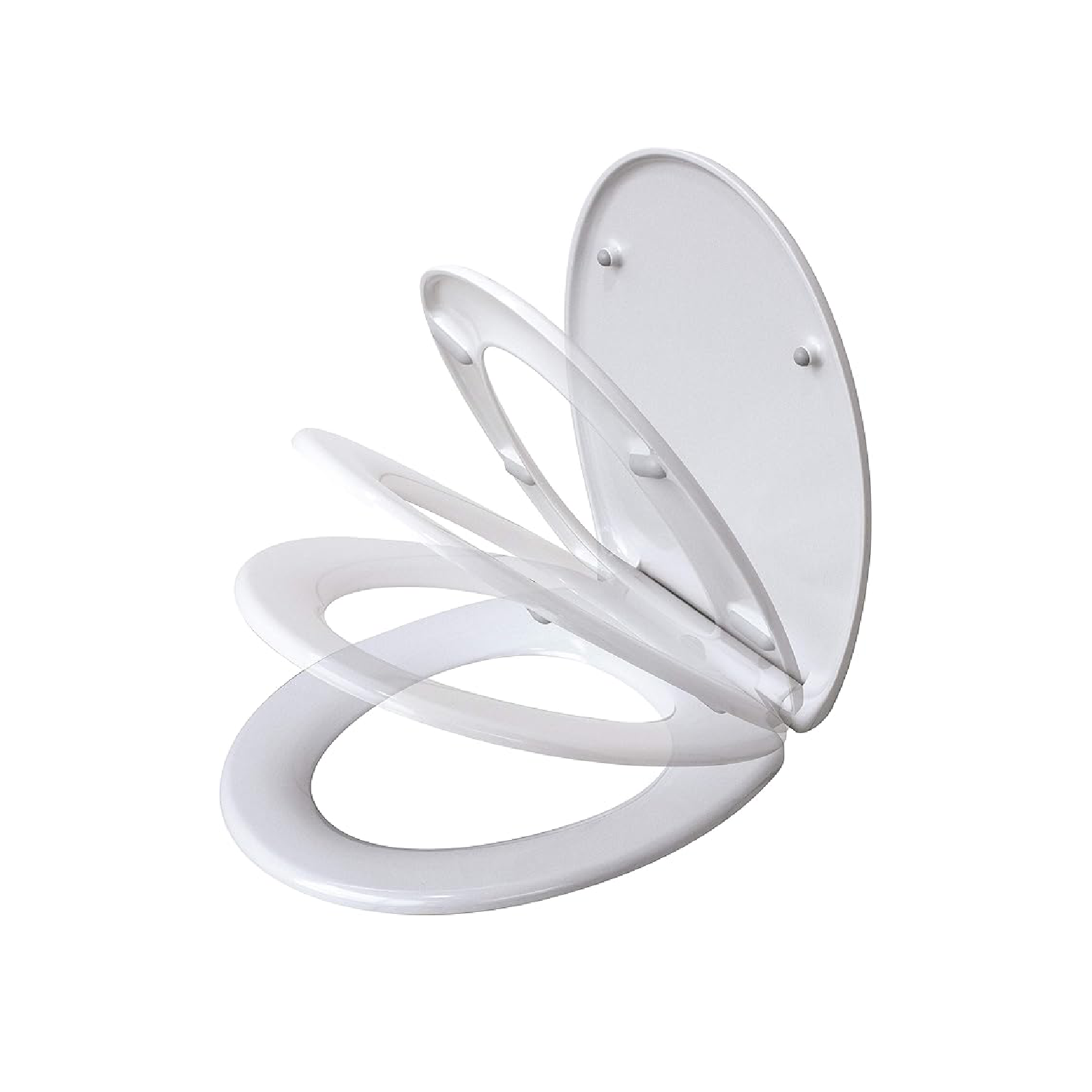 Sedile WC bianco universale in materiale plastico