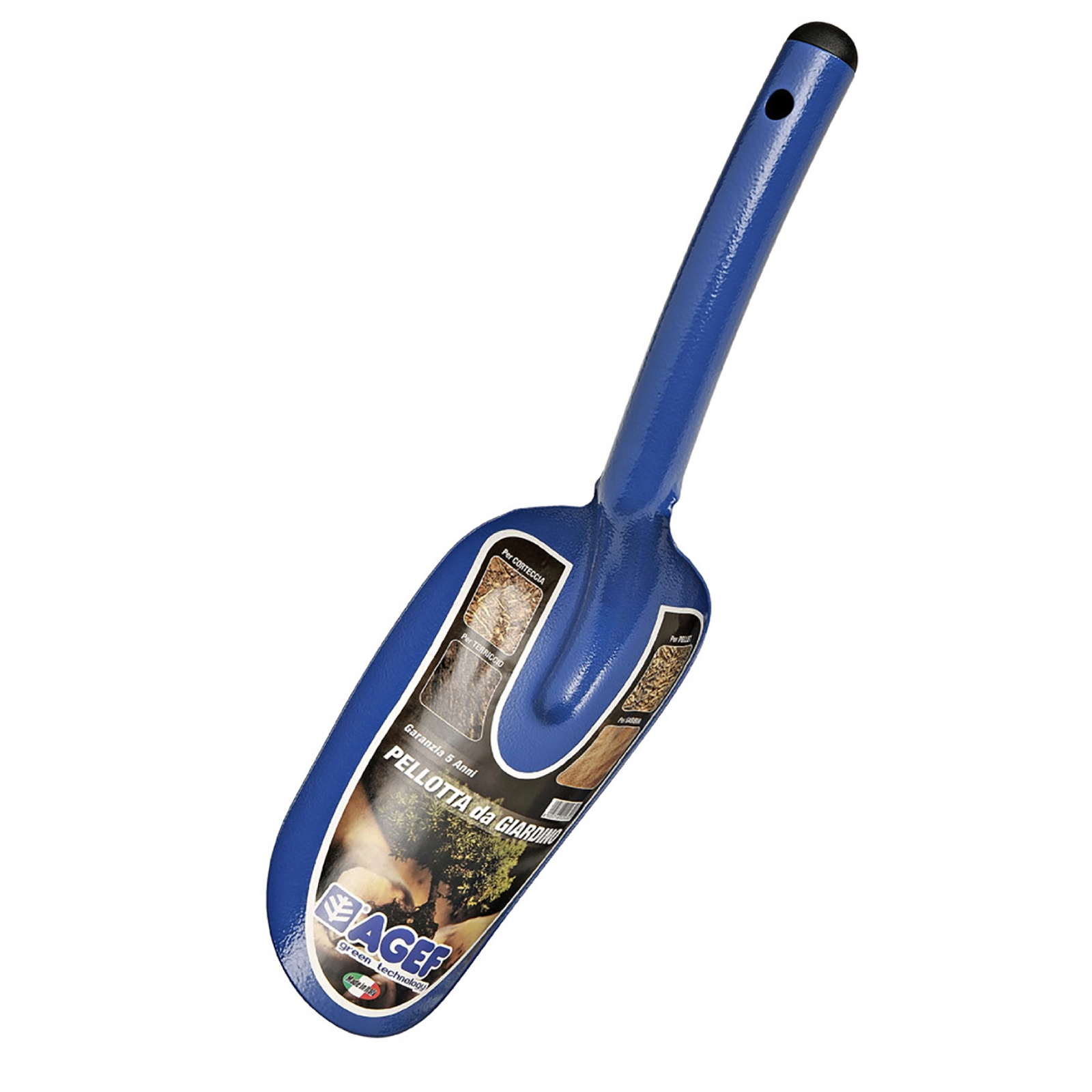 Sessola da giardino in metallo verniciato bucciato