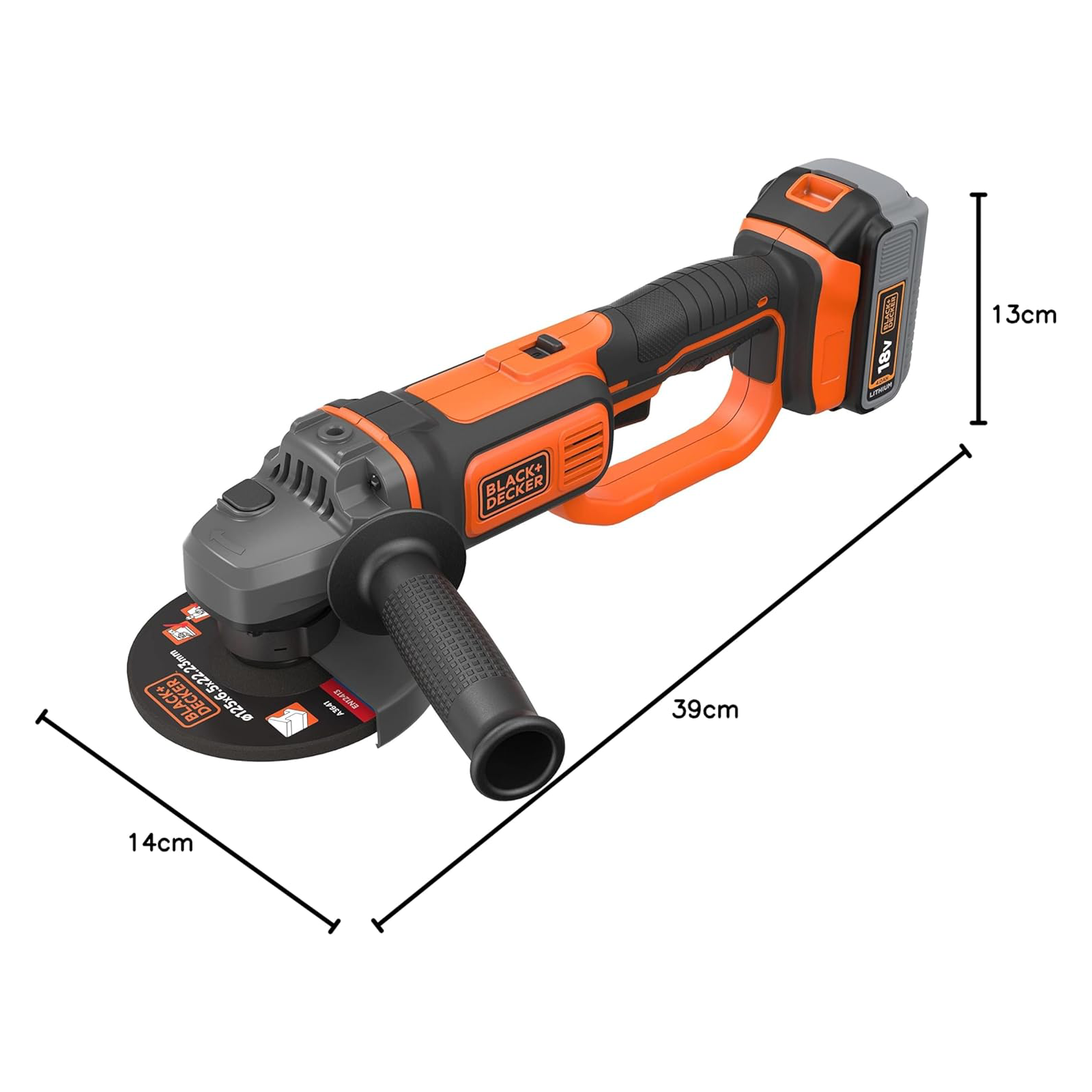 Smerigliatrice angolare "BCG720M1-QW" a batteria da 18 V