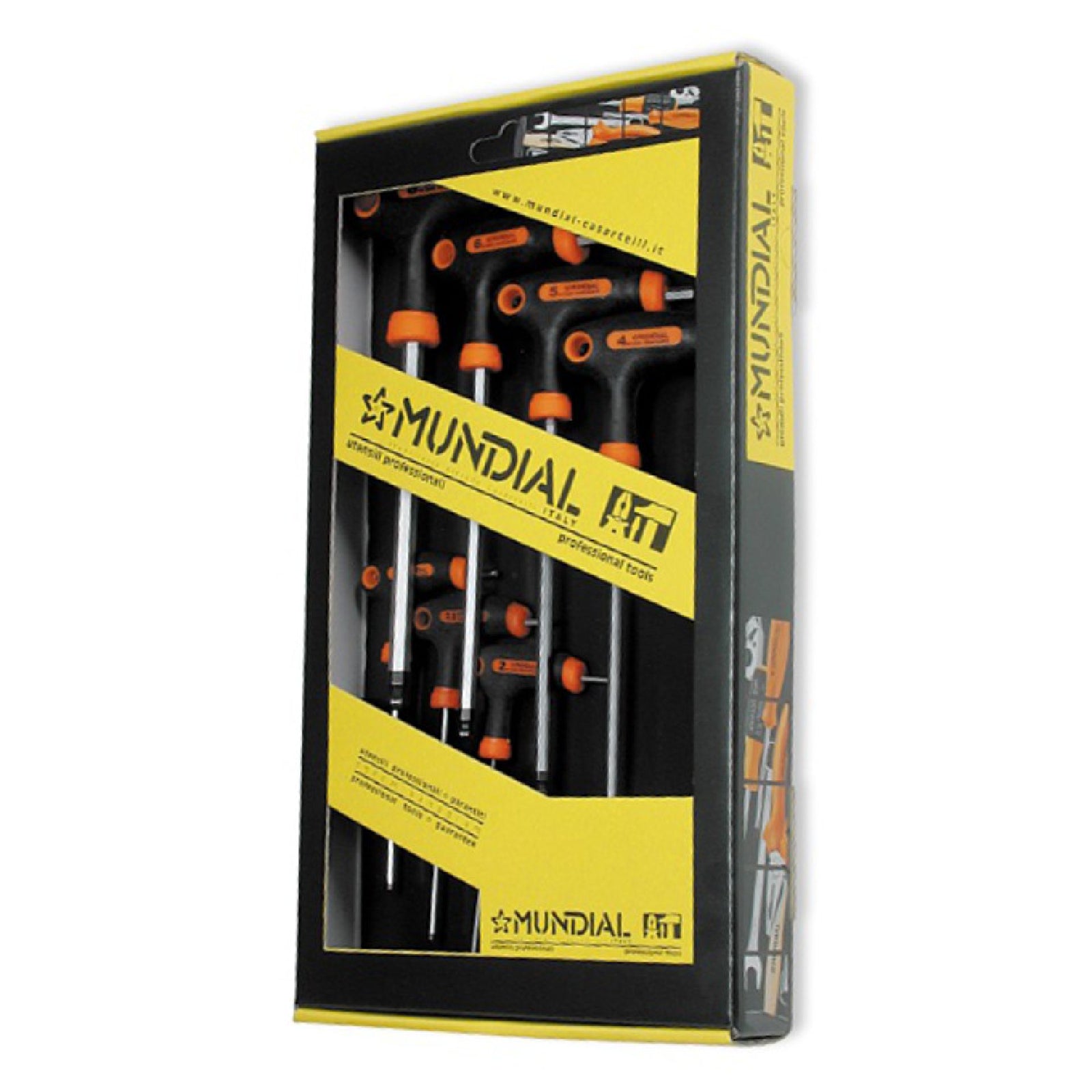 Cacciaviti "MUNDIAL" a 'T' esagonali con impugnatura antiscivolo set da 7 pezzi
