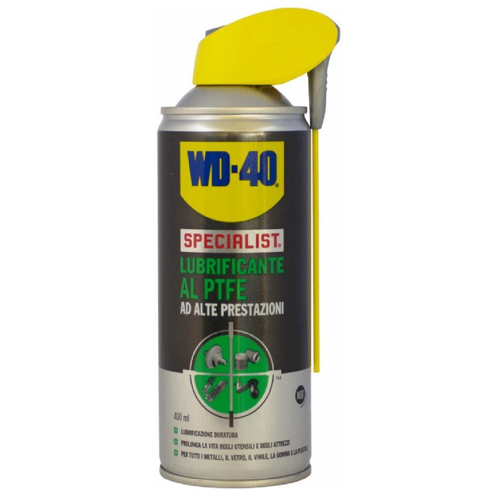 Lubrificante al PTFE ad alte prestazioni spray "WD-40" per metalli, vetro, vinile, gomma e plastica