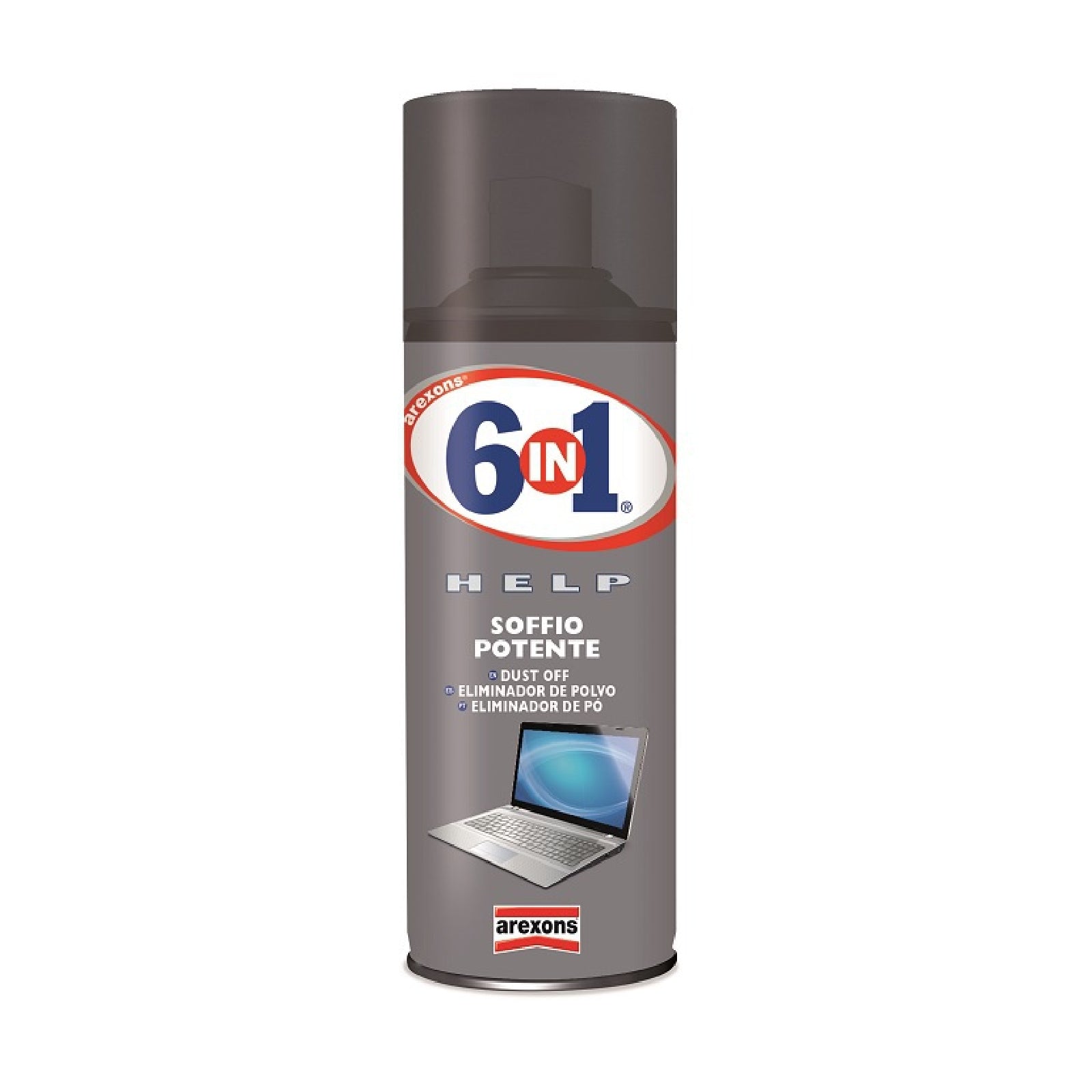 Pulitore spray "Help soffio potente" ad aria compressa spolvera componenti elettronici, 400 ml