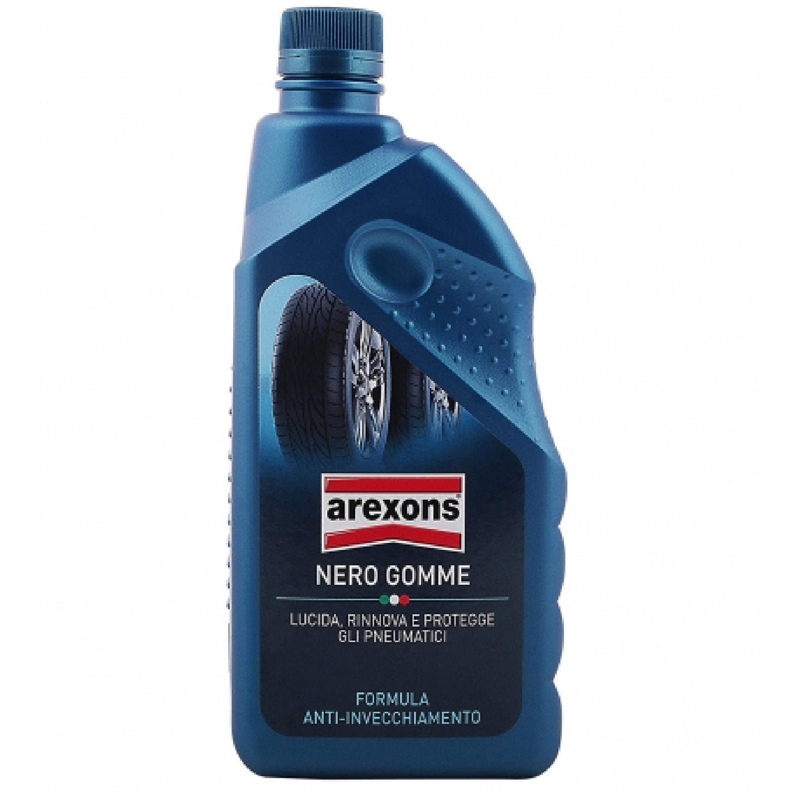 Nero gomme lucidante, rinnovatore e protettivo a formula anti-invecchiamento