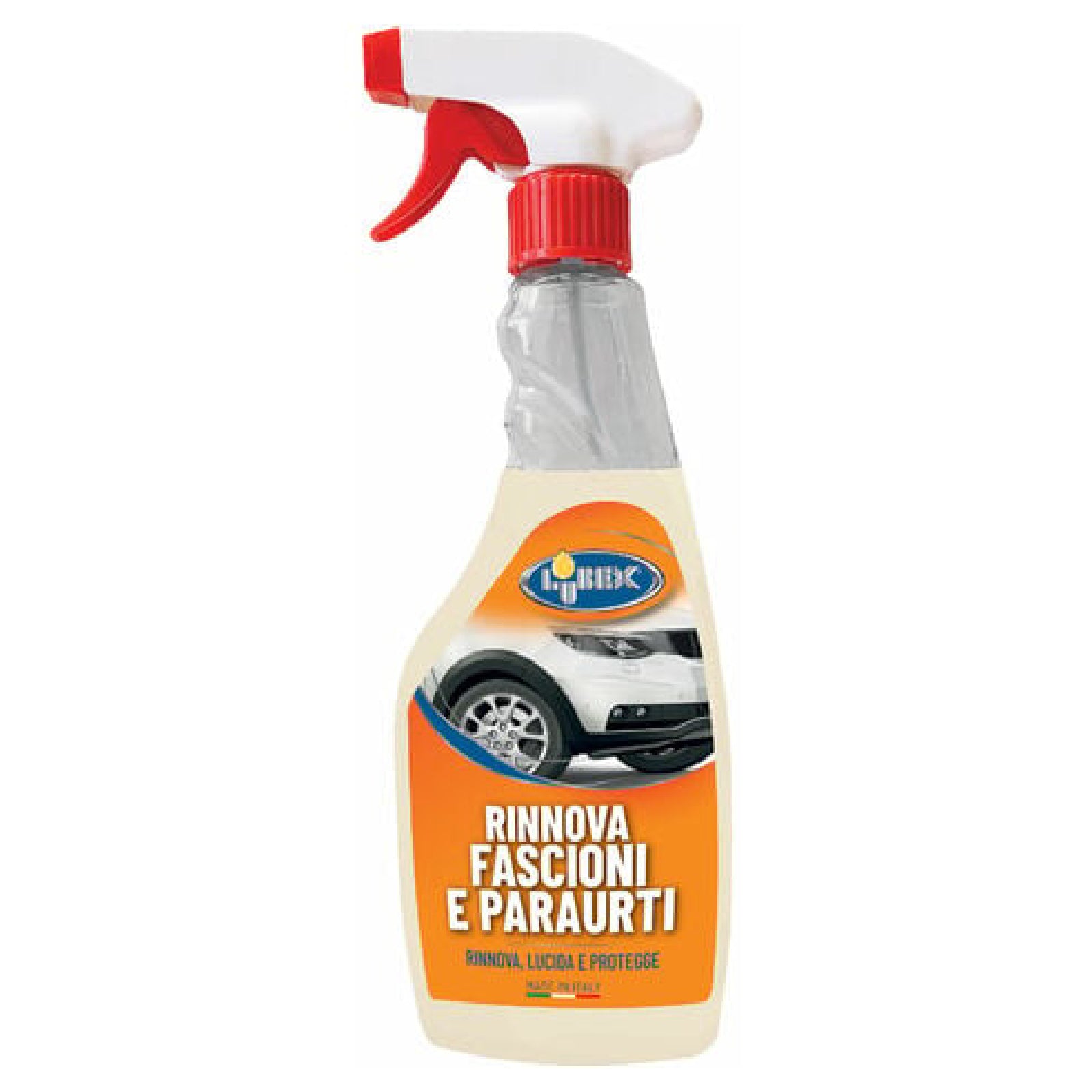 Liquido ravvivante, lucidante e protettivo per fascioni e paraurti