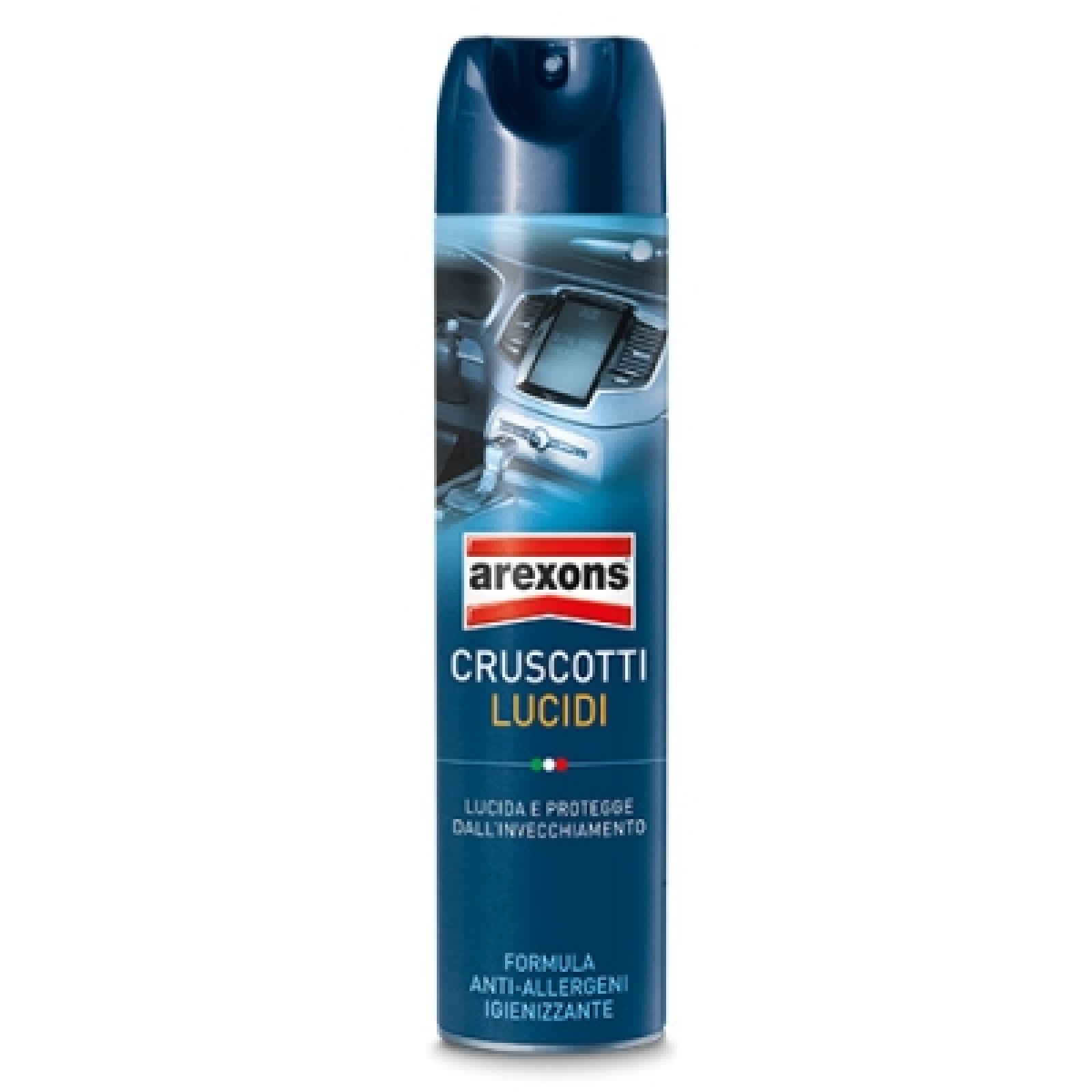 Detergente spray 'Cruscotti Lucidi' "Arexons" con formula anti-allergeni igienizzante, 600 ml