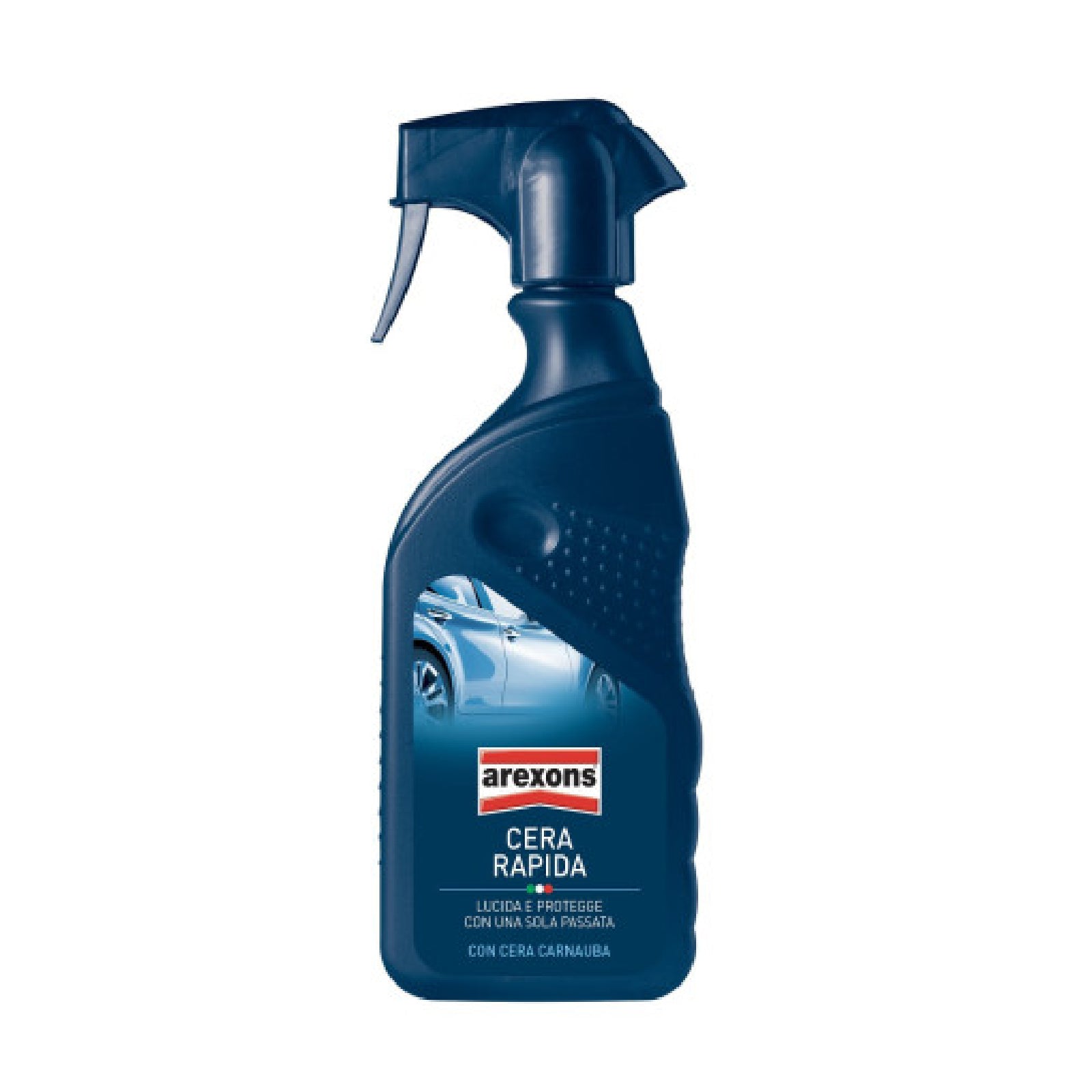 Cera rapida "Arexons" lucidante e protettiva spray in flacone da 400 ml