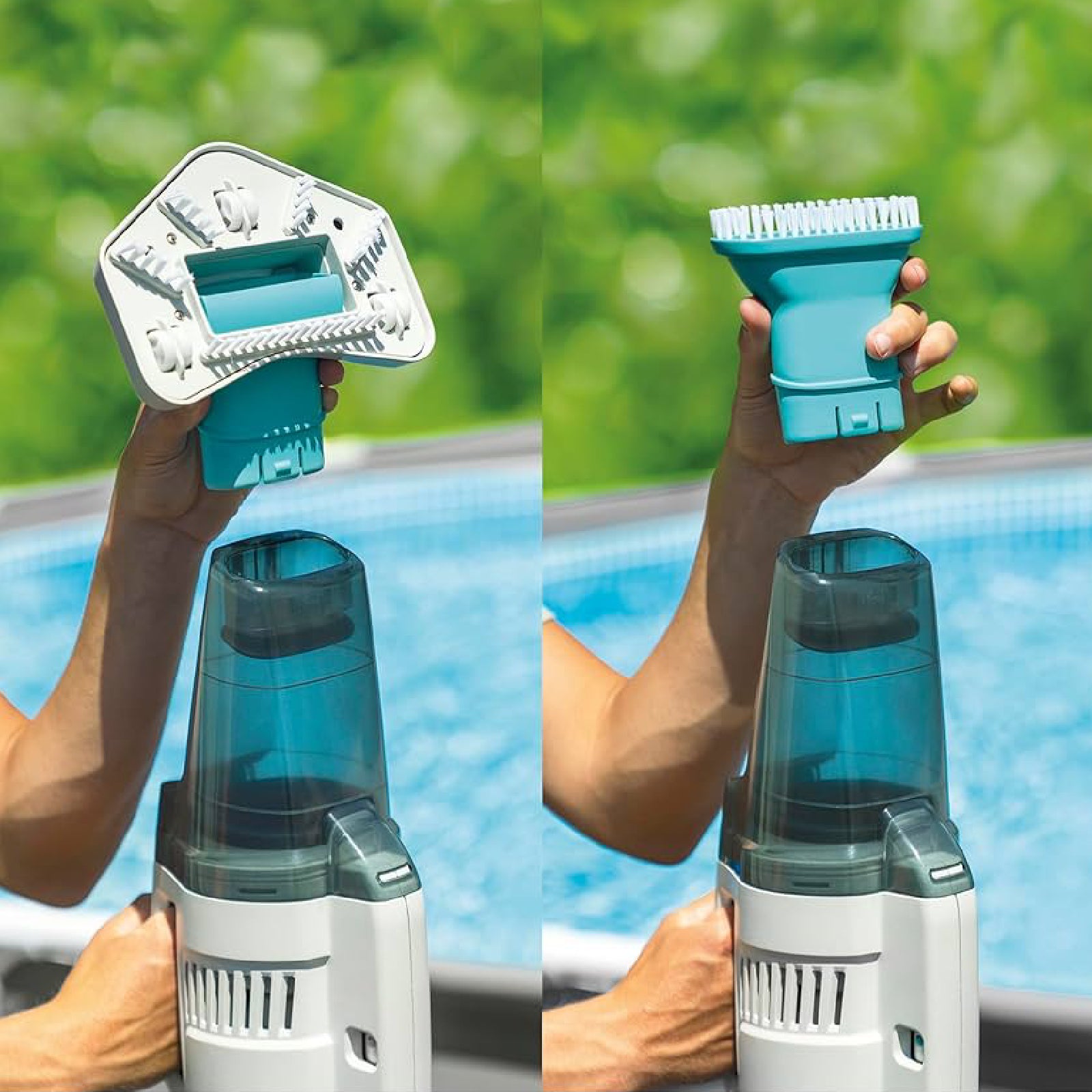 Aspiratore ricaricabile per la pulizia di piscine con spegnimento a batteria scarica