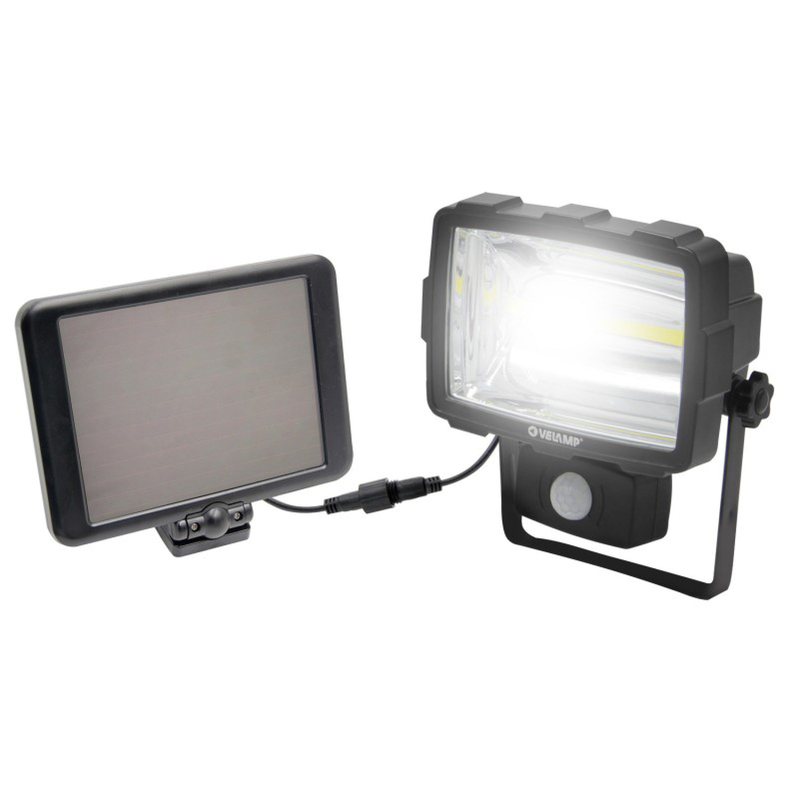 Proiettore led a ricarica solare con corpo in abs a 1600 lumen