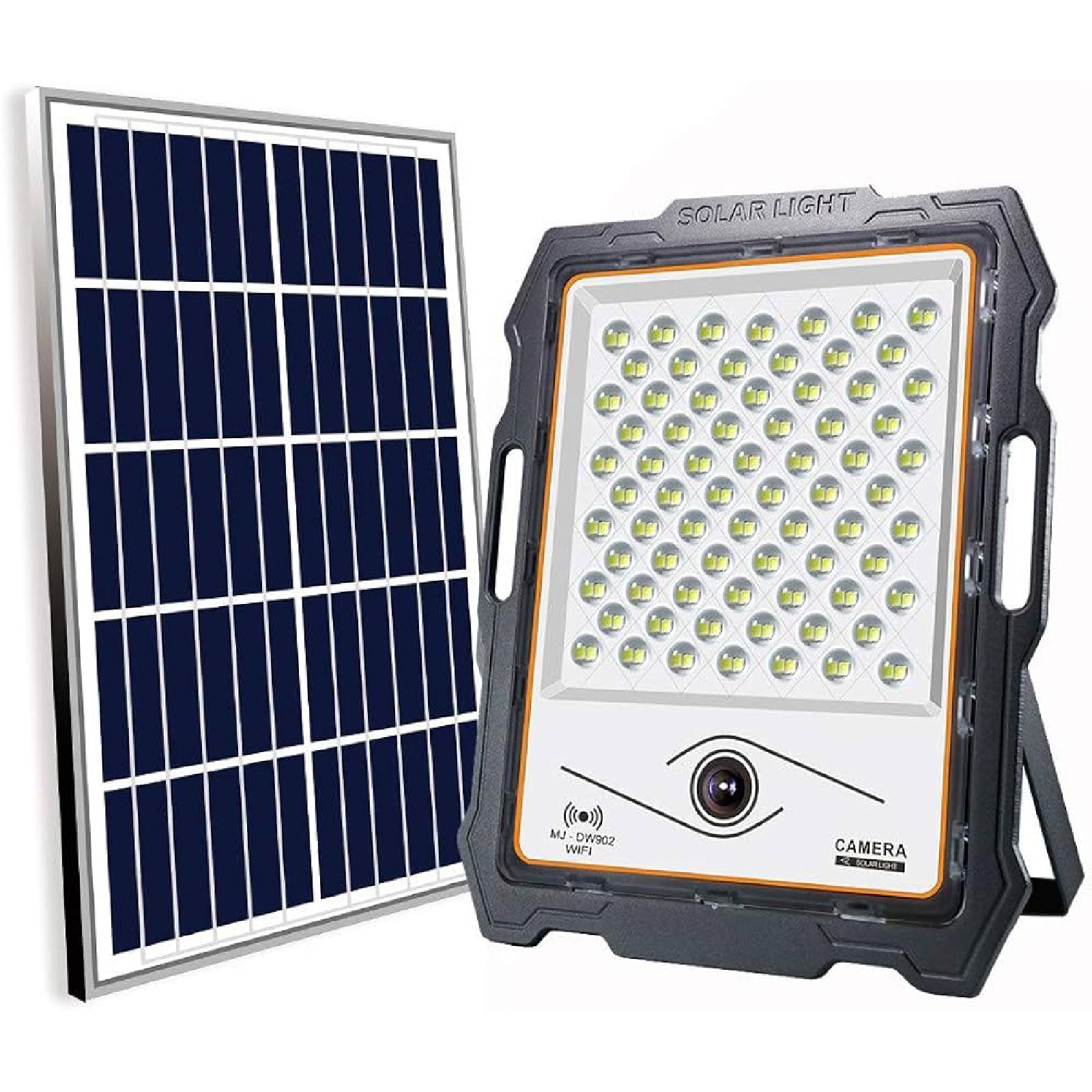 Proiettore a led "PROXE" con telecamera e pannello solare ad utilizzo interno ed esterno