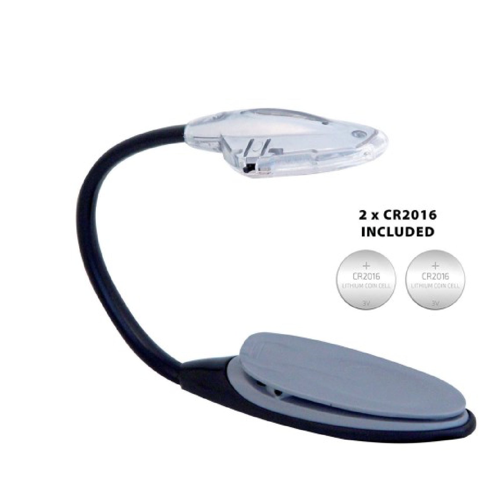 Lampada da lettura con una robusta base d'appoggio con sistema ad innesto