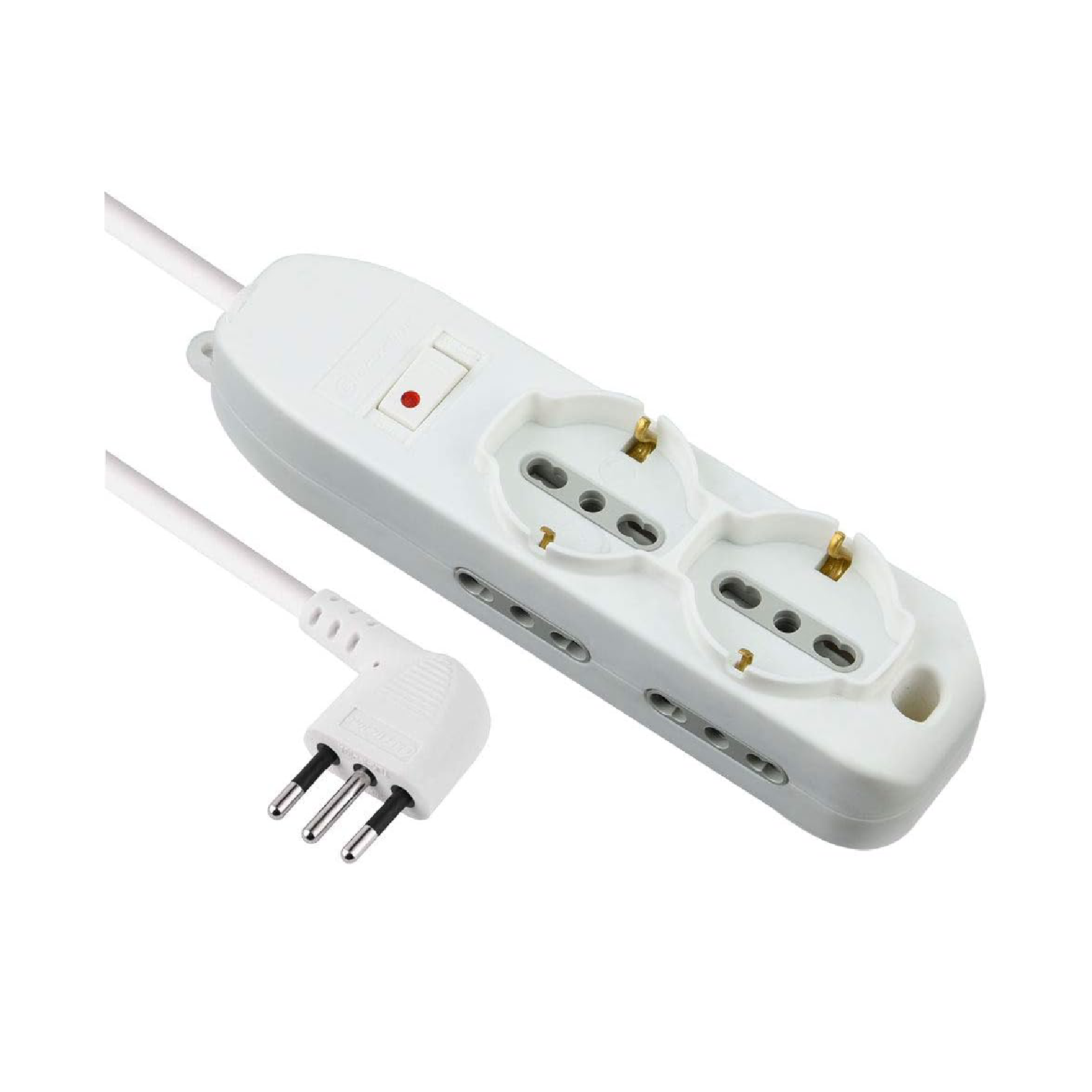 Multipresa con interruttore salva spazio da 2 mt