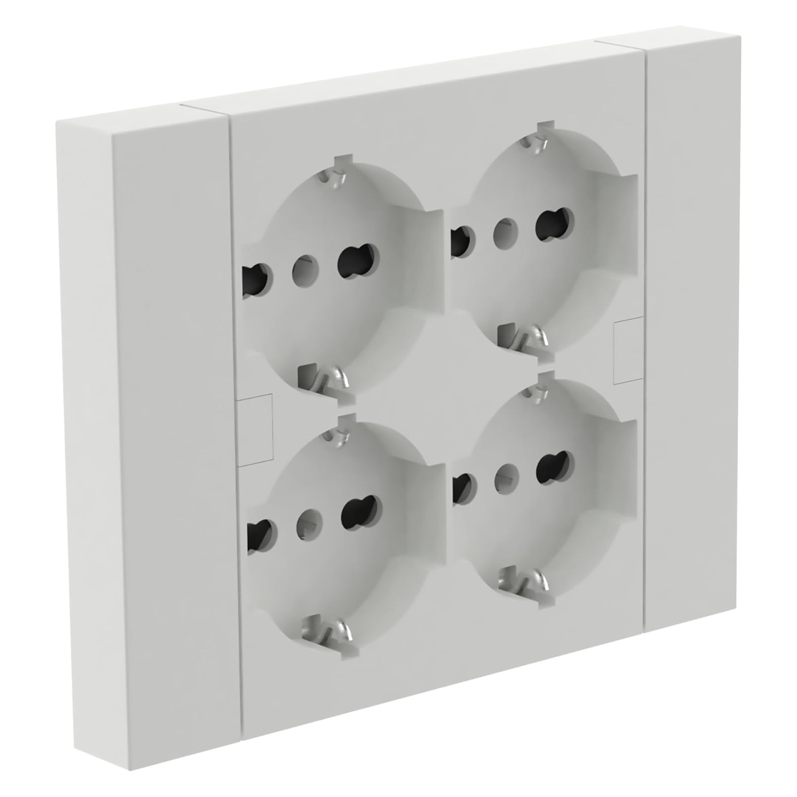 Multipresa da parete bianco con 4 biprese