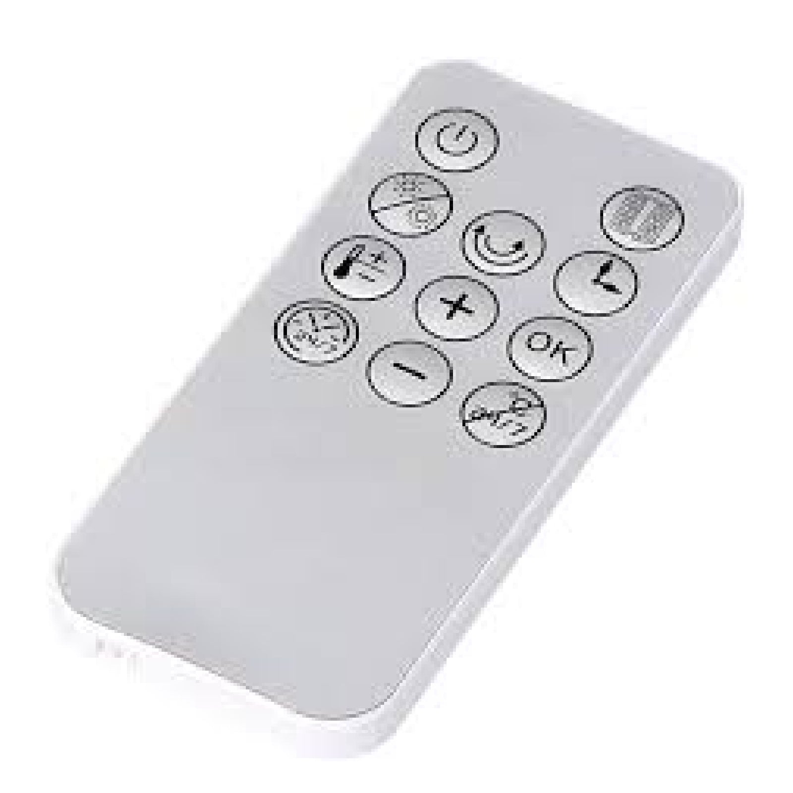 Telecomando per termoventilatore a parete color bianco/grigio