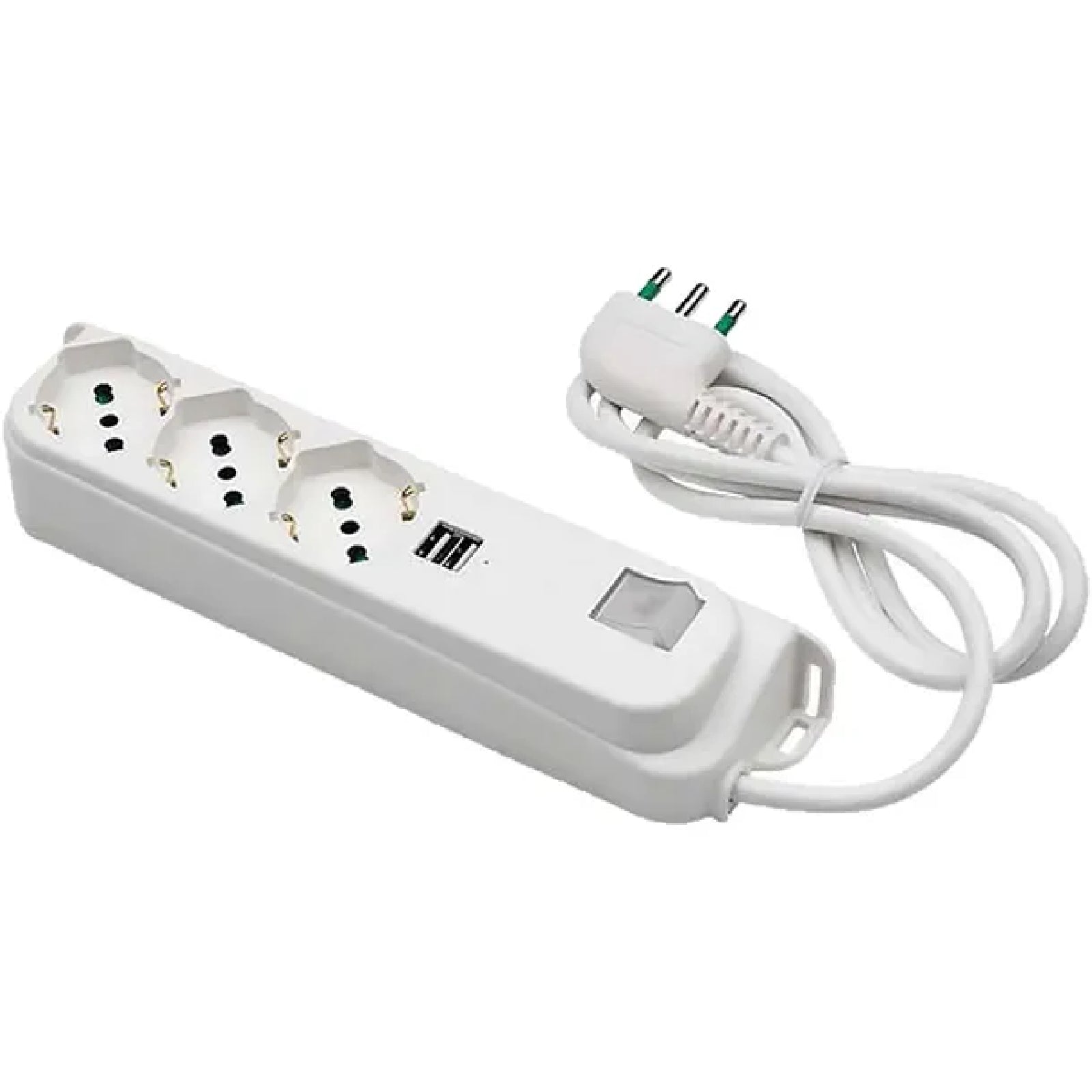 Multipresa con interruttore e usb con 3 uscite