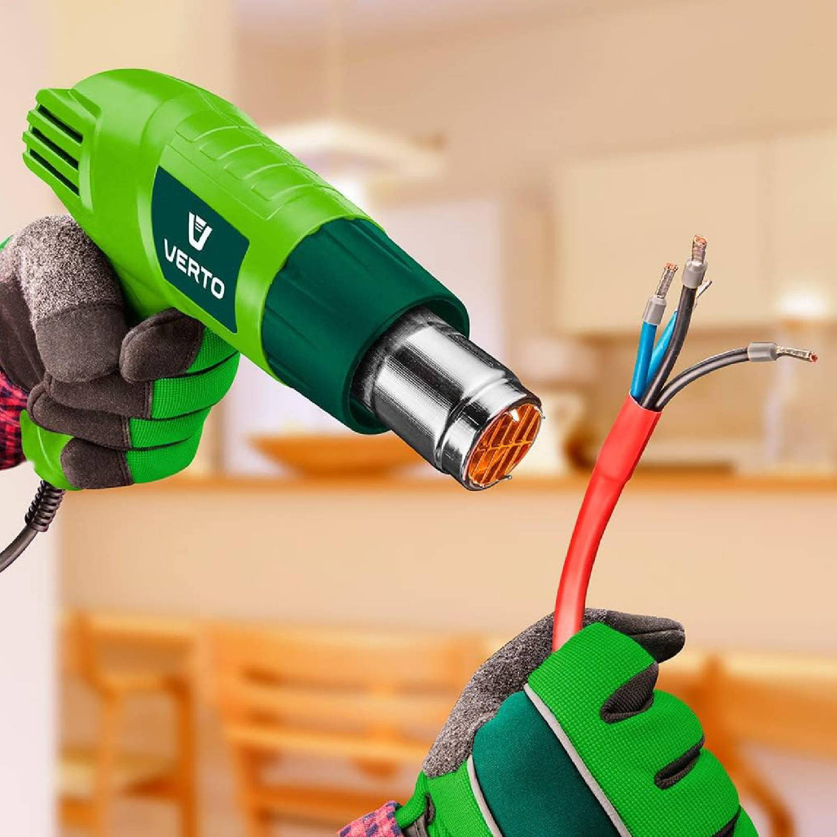 Pistola termica con doppia regolazione del calore completa di valigetta e accessori 2000W