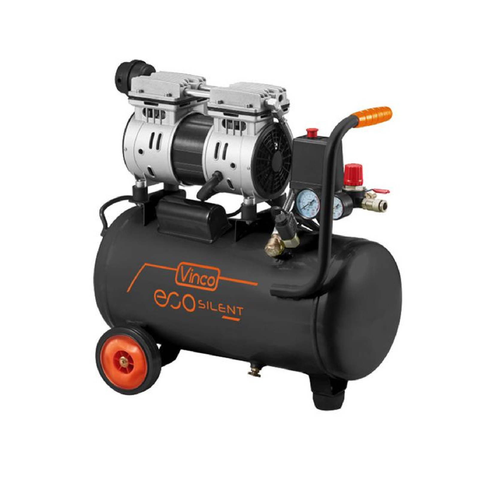 Compressore silenziato da 24 litri carrellato