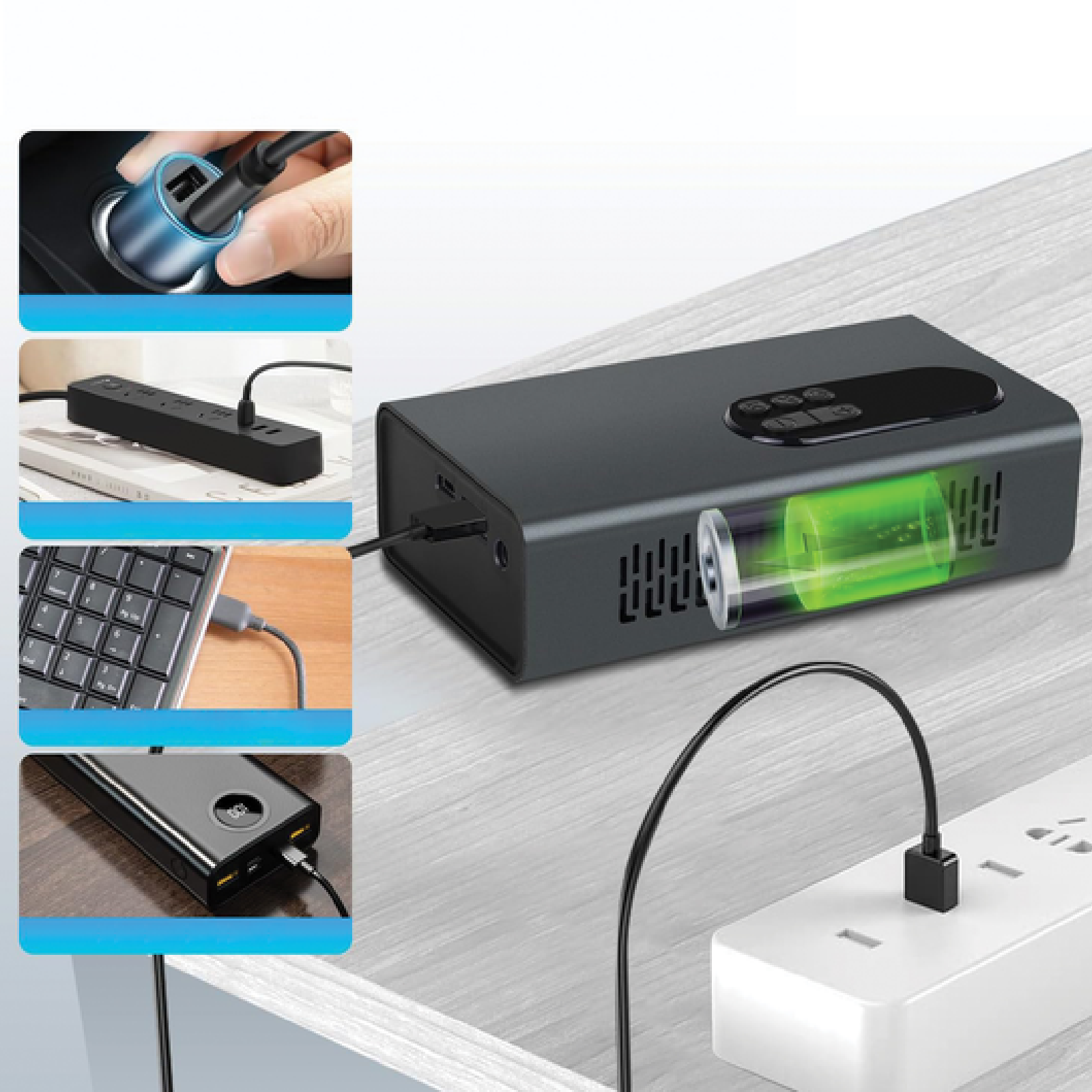 Mini compressore portatile per automobile da 10.000mAh