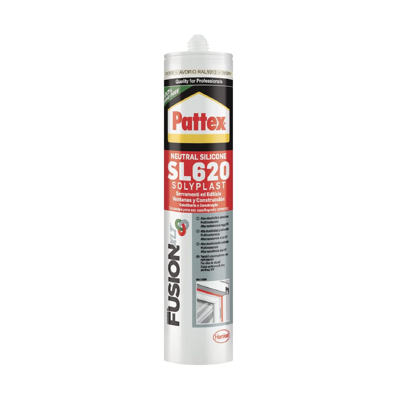 Silicone neutro per edilizia e serramenti "Solyplast" resistente alle muffe 300 ml