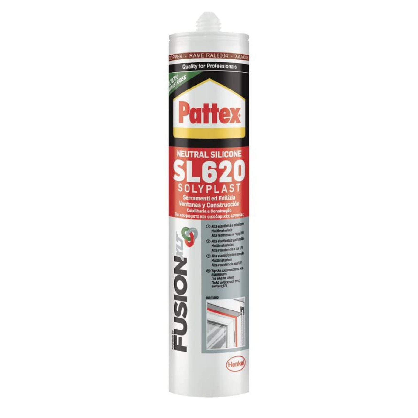 Silicone neutro per edilizia e serramenti "Solyplast" resistente alle muffe 300 ml