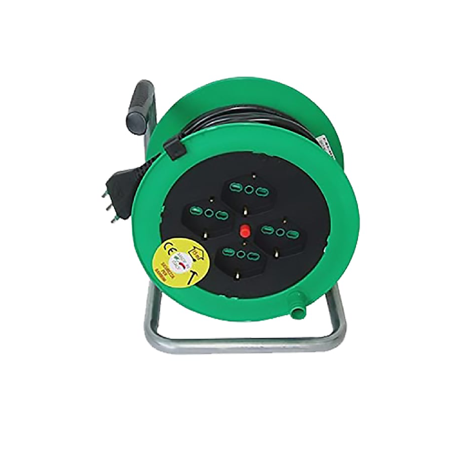 Avvolgicavo "ondino" con interruttore limitatore di corrente mt. 15