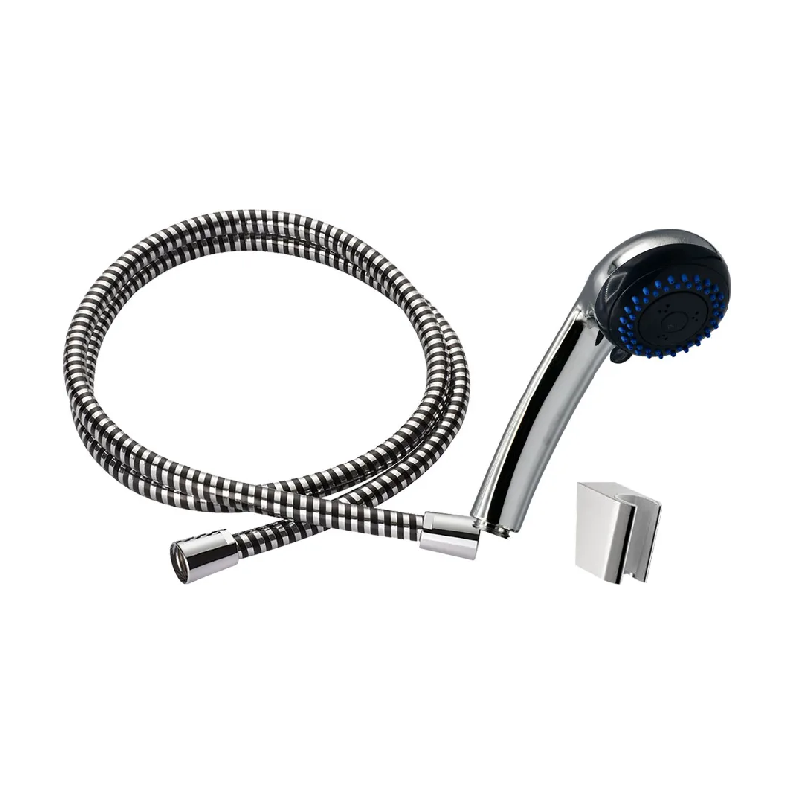 Doccetta Linea "Dark Grey" anticalcare con tubo flessibile e supporto da parete