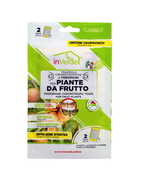 Trappola cromotropica appendibile, pannelli completi di fascetta, da 2 pezzi