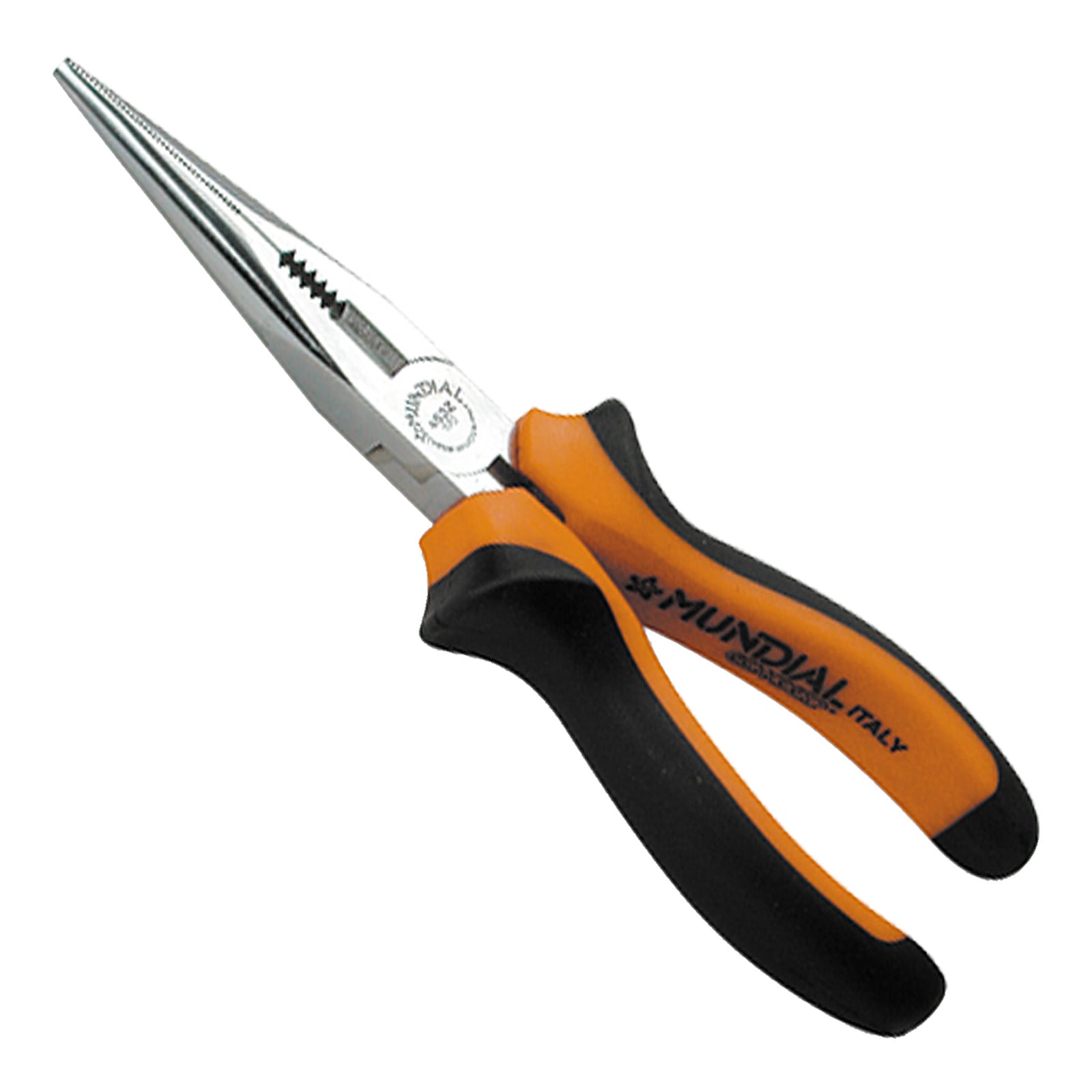 Pinza a becchi semi tondi in cromo-vanadio con manico in bimateriale