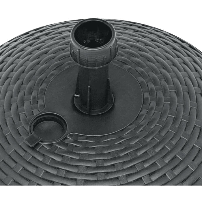 Base in plastica per ombrellone da giardino e mare, effetto Rattan 45 cm