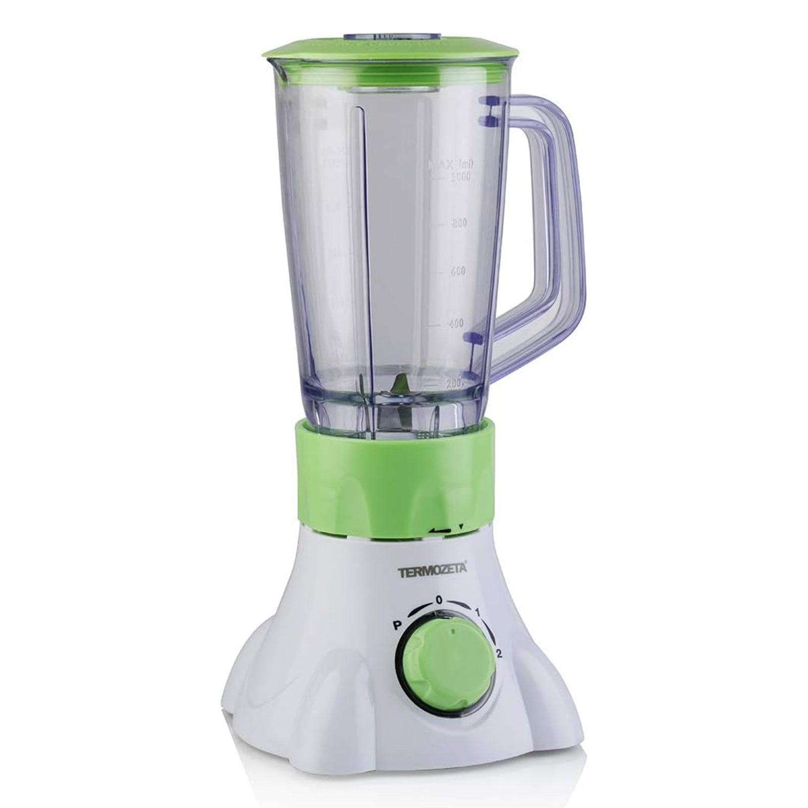 Frullatore elettrico con lame in acciaio inox coperchio caraffa con foro, capacità da 1 litro