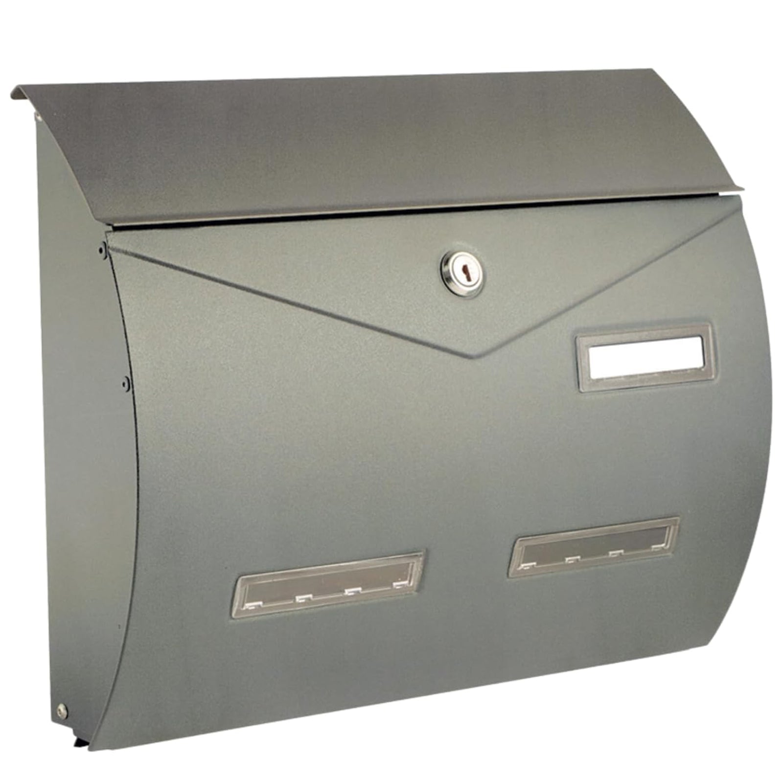 Cassetta porta rivista "Busta" in lamiera elettrozincata verniciata, da esterno, colore argento