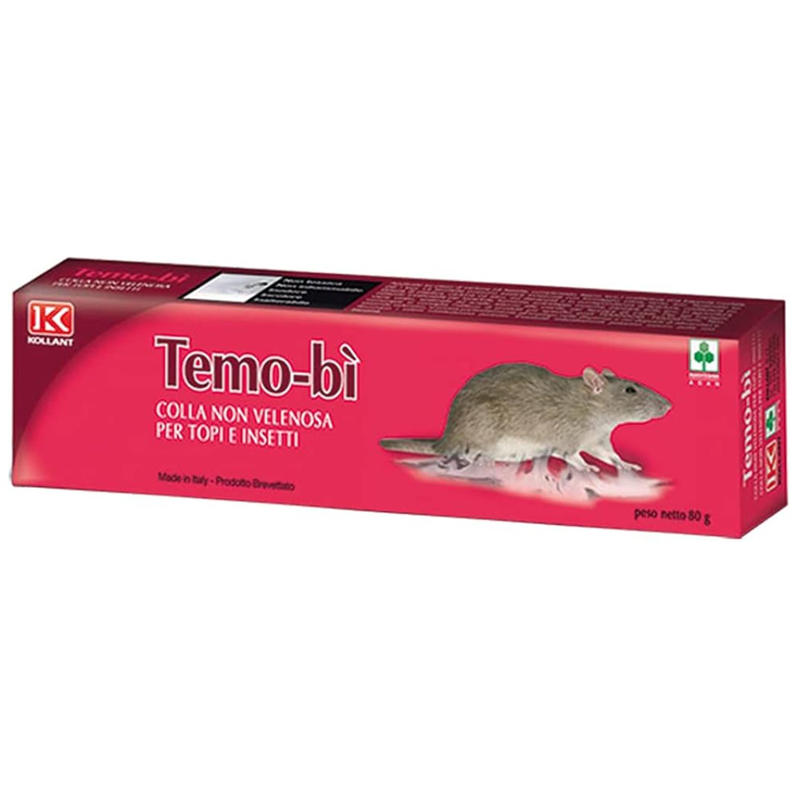 Colla per topi "Temobi" Non velenosa, adatta per topi, ratti ed insetti, da 135 grammi