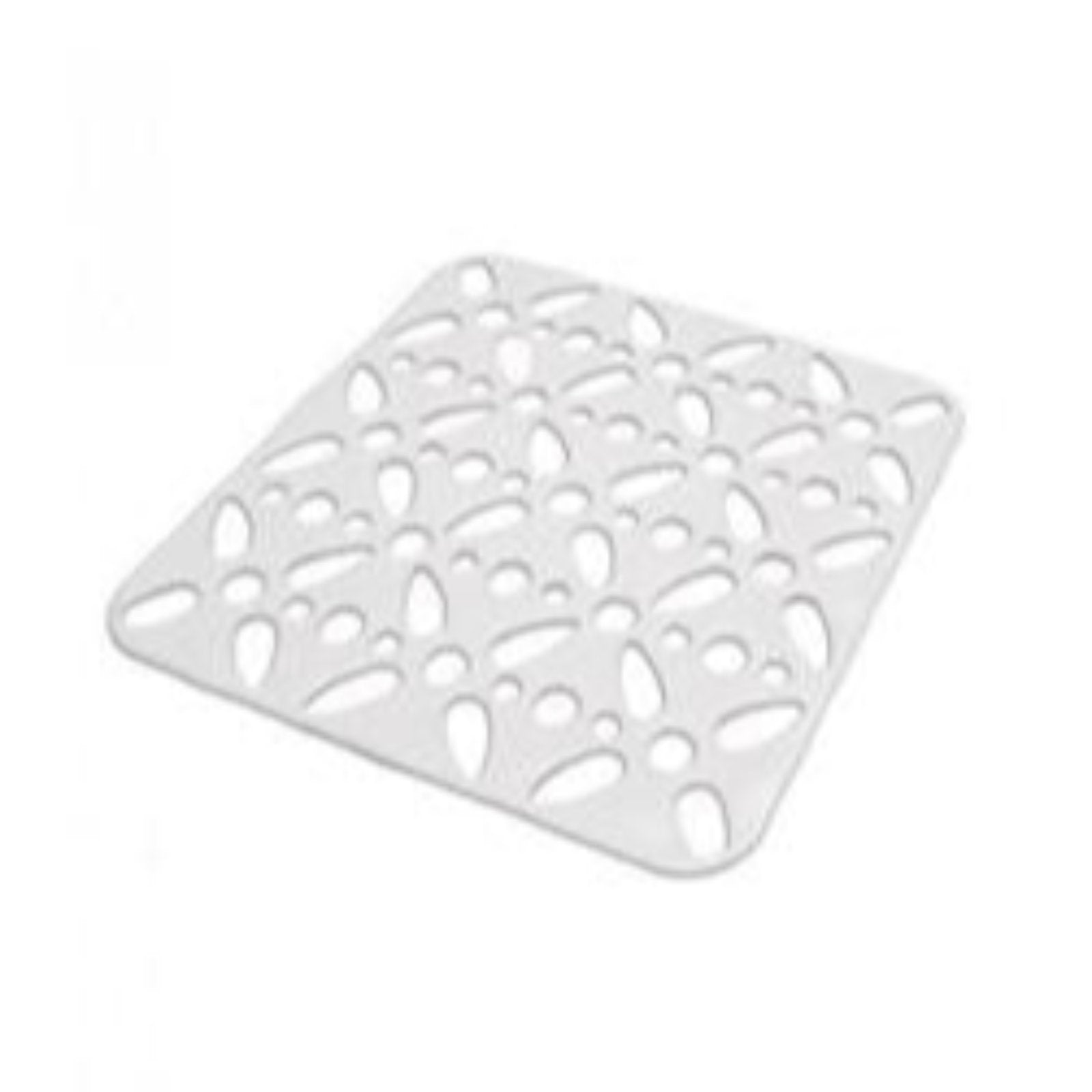 Tappeto per lavello bianco in plastica con ventose antiscivolo