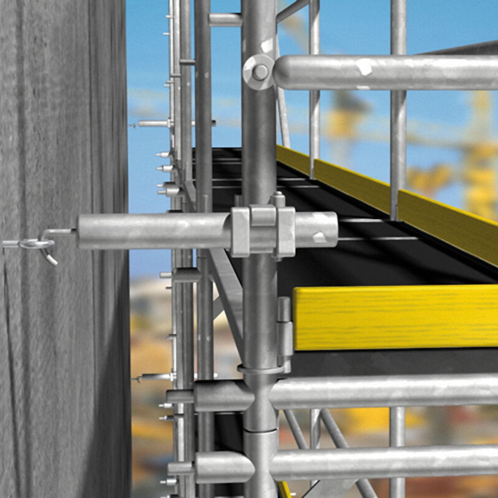 Ancorante per ponteggio "OP" in acciaio zincato 50 x 120 mm