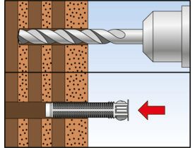 Tassello ancorante di ricambio per ponteggio in acciaio a tre settori espandenti 18 x 86 mm