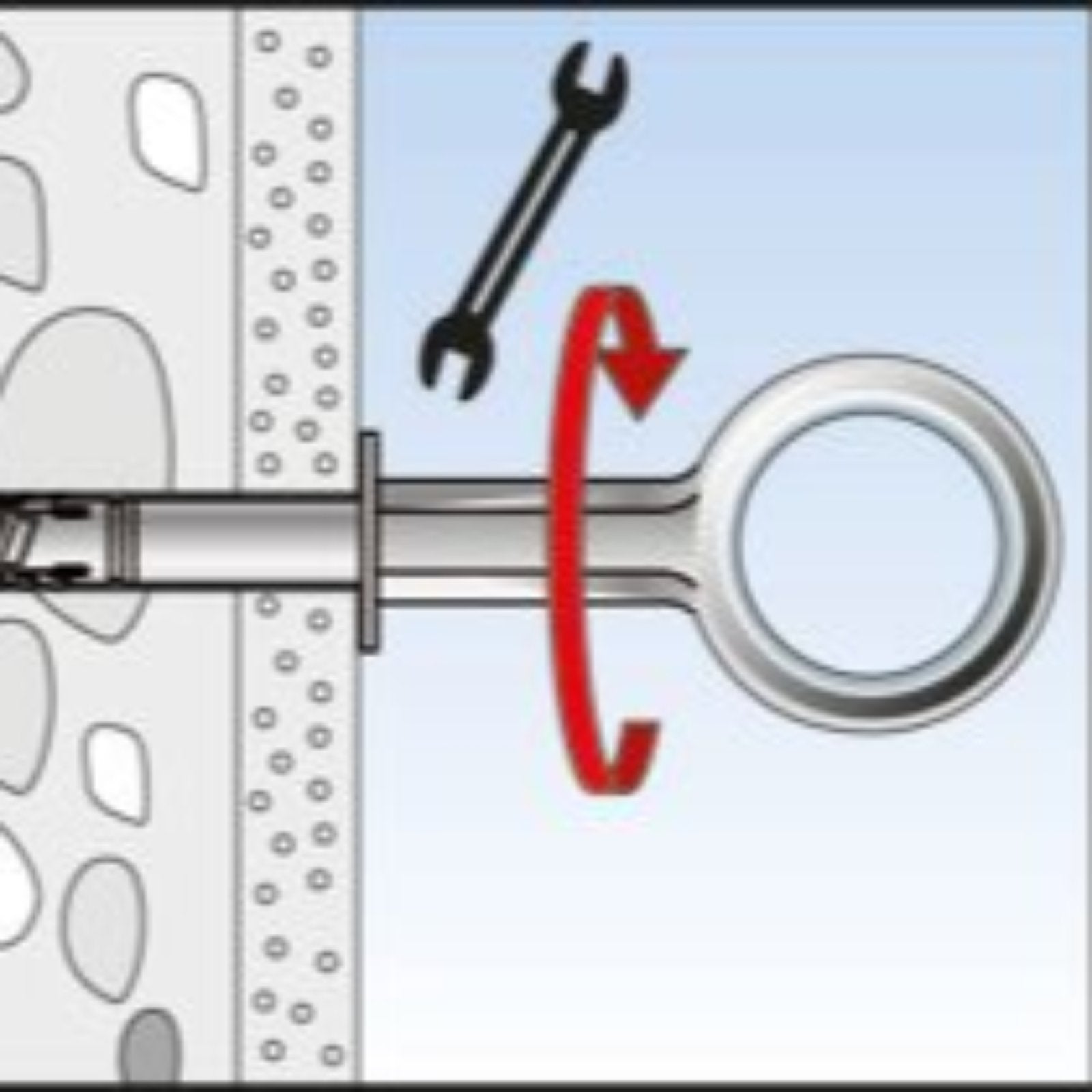 Ancorante per ponteggio "OP" in acciaio zincato 50 x 120 mm