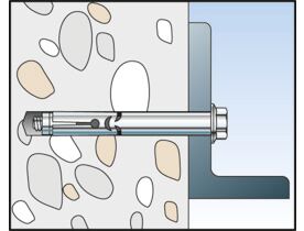 Tassello ancorante in acciaio "DELTA" con vite zincata e rondella maggiorata