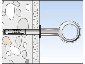 Ancorante per ponteggio "OPF" in acciaio zincato completo di tassello