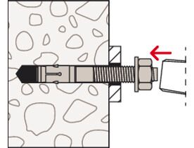 Tassello ancorante in acciaio "SITA" completo di dado e rondella